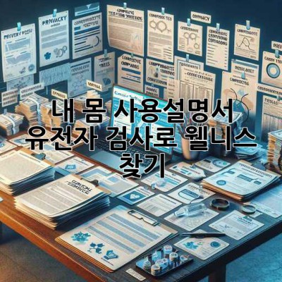 내 몸 사용설명서?! 🤔 유전자 검사로 웰니스 찾기!