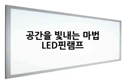 ✨ 공간을 빛내는 마법, LED핀램프✨