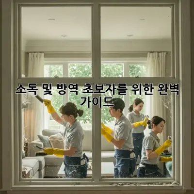 소독 및 방역: 초보자를 위한 완벽 가이드