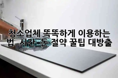 청소업체 똑똑하게 이용하는 법 🧹✨ 시간 & 돈 절약 꿀팁 대방출!