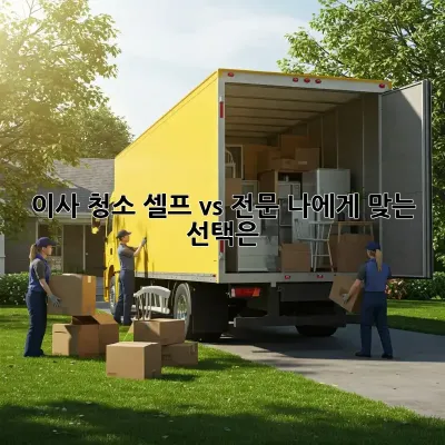 이사 청소: 셀프 vs 전문, 나에게 맞는 선택은?